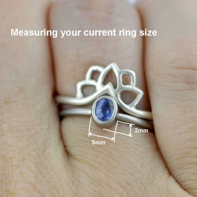 How to measure your ring for a fitted wedding ring.
