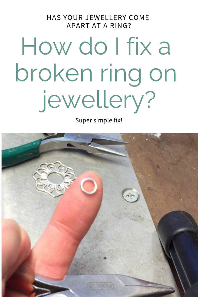 How do I fix a broken ring on jewellery?