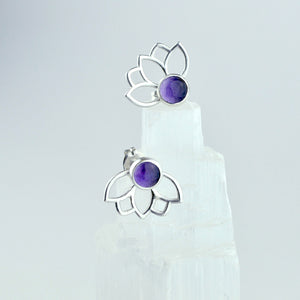 Making a pair of Amethyst Lotus Earrings