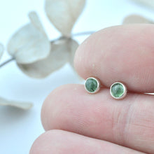 Blues and Greens Gemstone silver studs