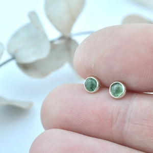 Blues and Greens Gemstone silver studs