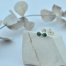 Blues and Greens Gemstone silver studs