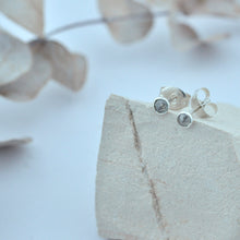 Grey 3mm diamond silver studs