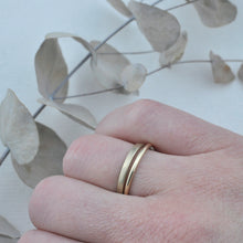 18ct Green gold flat 2mm minimal ring