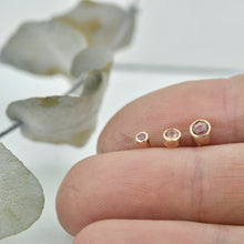 14ct rose gold 3mm Sapphire Stud. other colour options.