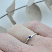 Yellows and purples Stacking silver gemstone rings