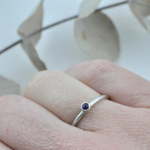 Yellows and purples Stacking silver gemstone rings