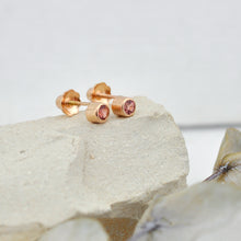14ct rose gold 3mm Sapphire Stud. other colour options.
