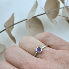 Yellows and purples Stacking silver gemstone rings