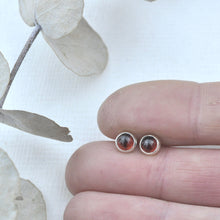 Reds and Purples Gemstone silver studs
