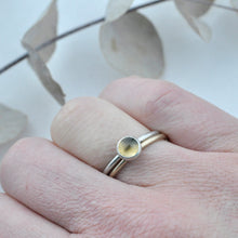 Yellows and purples Stacking silver gemstone rings