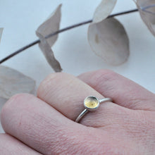 Yellows and purples Stacking silver gemstone rings