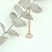 9ct Rose Gold Minimal Lotus necklace.