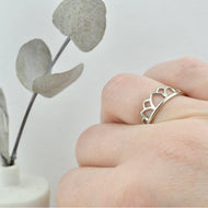 9ct White Gold Tiara ring