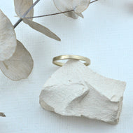 9ct Yellow gold flat 2mm minimal ring