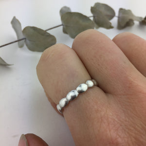 Overlapping Ovals Silver Ring