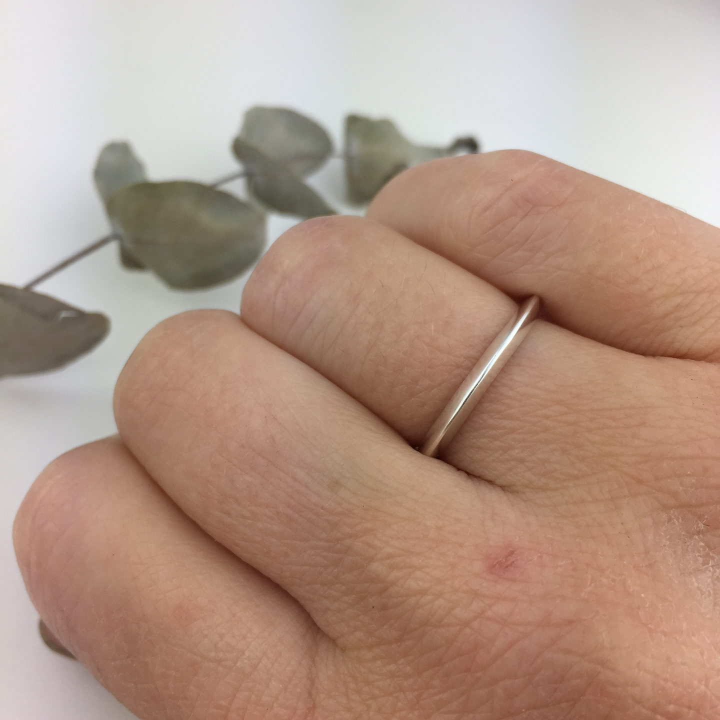 Knife Edge Silver stacking ring