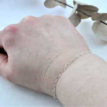 Heart Sterling silver chain bracelet