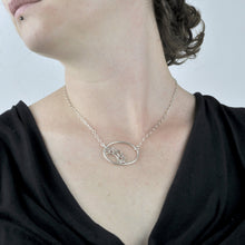 Oval Mandala Silver Necklace