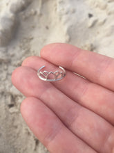 Toe ring, recycled sterling silver lotus tiara.