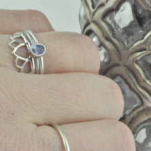 Silver plain sample ring for sizing