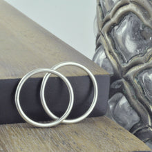 Silver plain sample ring for sizing