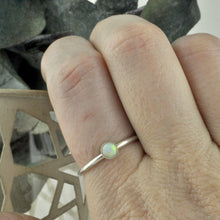 Australian solid Opal Silver Sun fitted ring set.