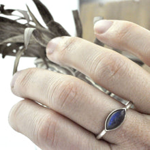Marquise Labradorite Silver ring.