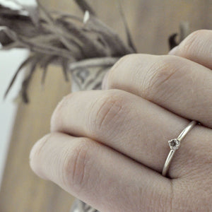 Fitted Tiara Diamond silver ring set