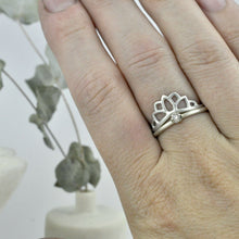 Fitted Tiara Diamond silver ring set
