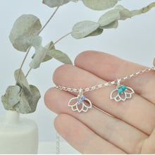 Tanzanite December birthstone minimal Sterling Silver bracelet