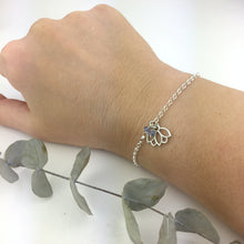 Tanzanite December birthstone minimal Sterling Silver bracelet