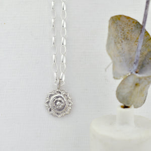 Sunflower Mandala medallion pendant