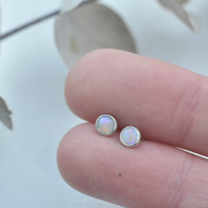 Blues and Greens Gemstone silver studs