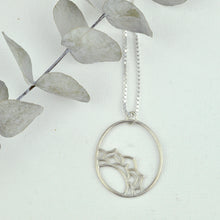 Oval Mandala Silver Pendant