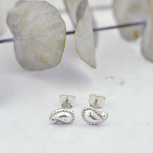 Paisley silver studs