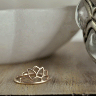 9ct Rose Gold Sun ring