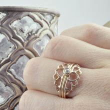 9ct Rose Gold Tiara ring