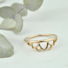 9ct Rose Gold Tiara ring