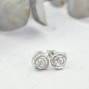 Rose silver studs