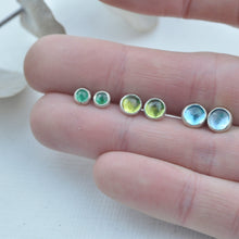 Blues and Greens Gemstone silver studs