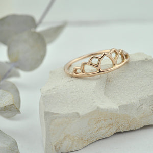 18ct Rose Gold Tiara ring